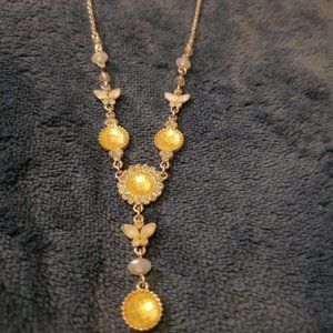 Yellow Butterfly Necklace